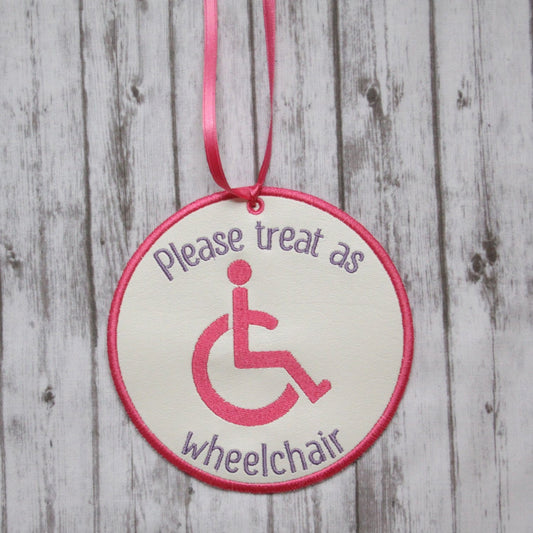 Treat as Wheelchair Sign, Stroller as Wheelchair Tag, Wheelchair Sign, Wheelchair Tag
