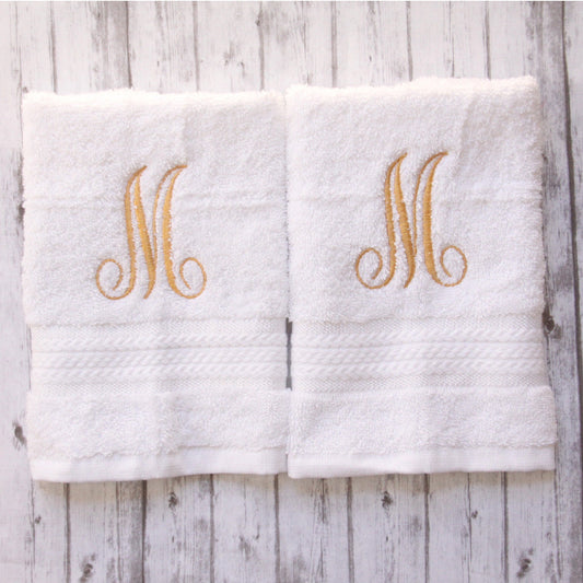 monogrammed washcloth, embroidered bath wash cloth, embroidred hand towel, bathroom decor