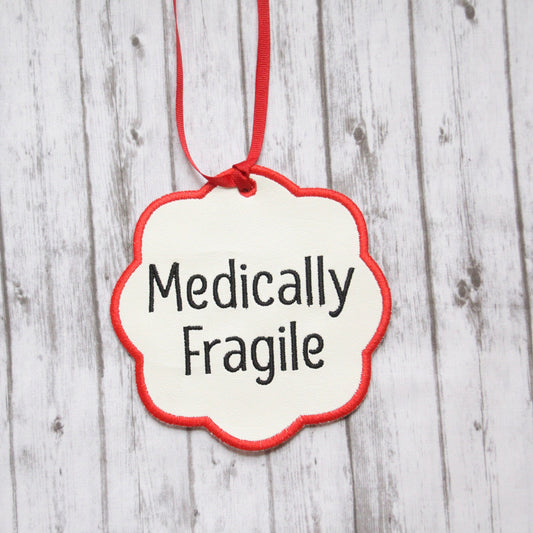 DOUBLE SIDED Medically Fragile Do Not Touch Sign, Allergy Sign, Do Not Touch Tag